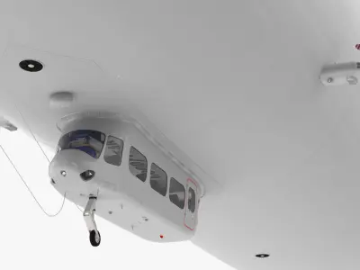 Blimp Airship Generic Rigged 3D model