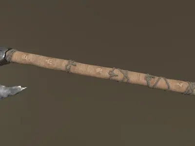 Tribalistic Slavic Axe 3D model