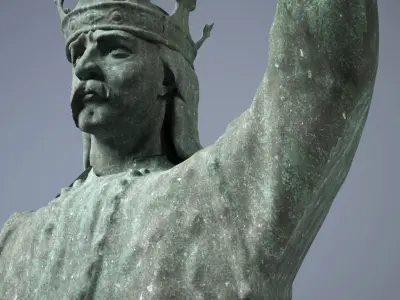 Statue of Stefan cel Mare si Sfant 3D model