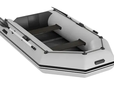 Inflatable Boat 2 BLENDER 3D Model Cycles 3D model