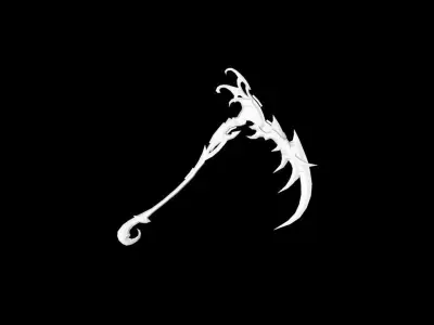 Shaman Scythe Low-poly 3D model