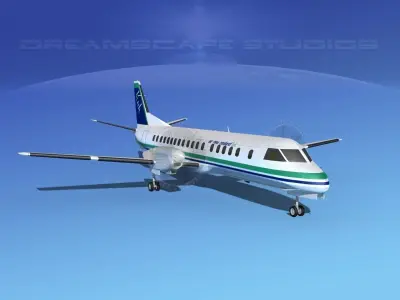 SAAB 2000 Air New Zealand Link 3D model