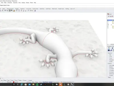 Gekko lizzard made in rhino 7 3D model