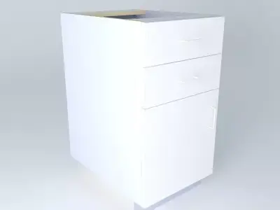 B1D2D cabinet with two drawers Free 3D model