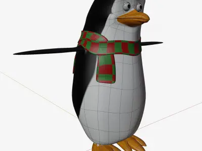 Cartoon Penguin Low-poly 3D model