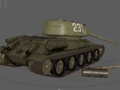 Soviet Tank T-34-85 3D model