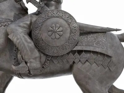 Realistic 3d model of the monument of Amir Temur 3D model