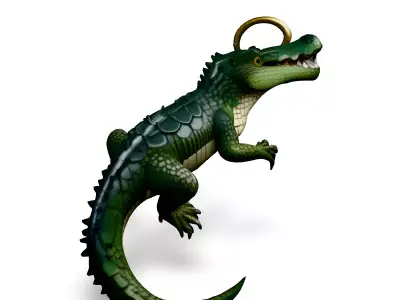 Realistic Animated Crocodile 3D Model Low-poly 3D model