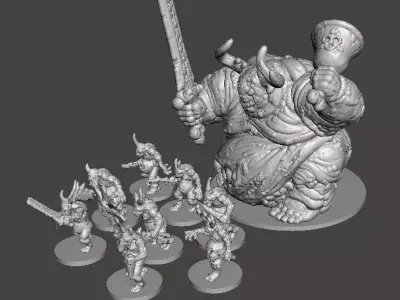 6MM SCALE DISEASE DEMONS SET MINIATURE MODELS SCIFI FANTASY GAME 3D print model