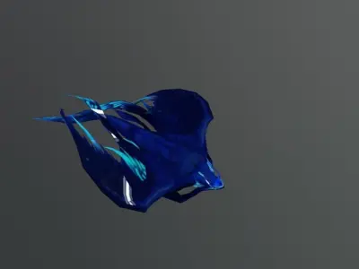 Sky Manta Ray Fantasy Low-poly 3D model
