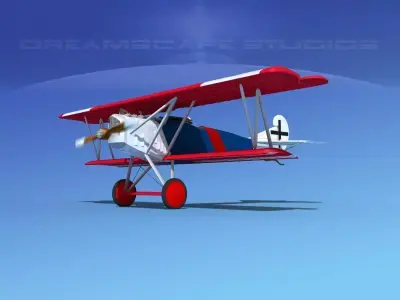 Fokker D-VII V04 Luftwaffe 3D model