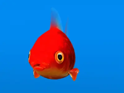 Gold Fish low-poly Low-poly 3D model