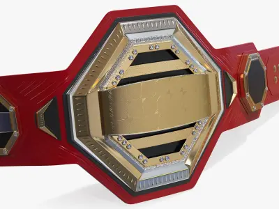 Golden Champion Belt 3D model