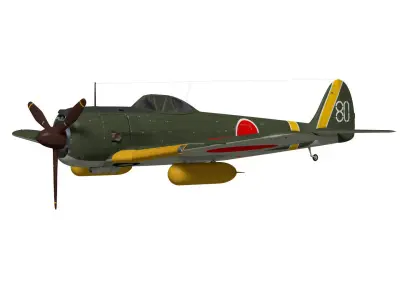 Ki43 Hayabusa type2-kou oscar 3D model