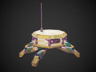 Military drone Low-poly 3D model