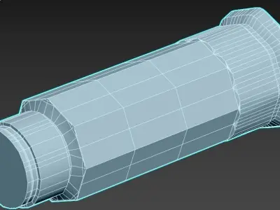 326 Power Lug Nuts Low-poly 3D model