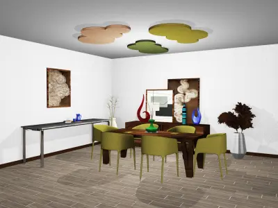 Cloudy Acustic Panel Free 3D model