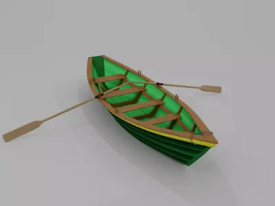 Grand Banks Dory Rowboat 3D model