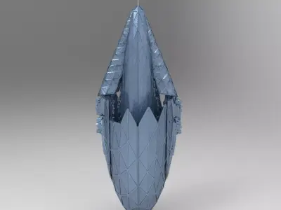 Cyberpunk Gangster elite dome shard tower ruin 2 3D model