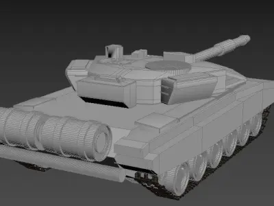 T-90 tank Low-poly 3D model