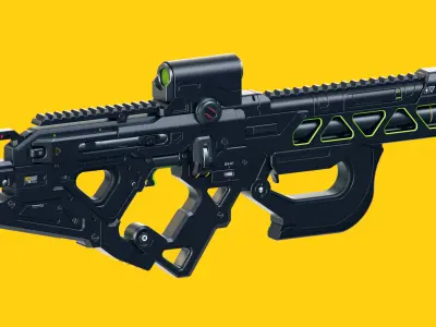 Sci-Fi Rifles Set Kitbash and Biomutant 3D model