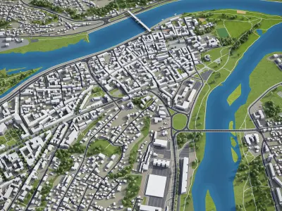 Kaunas Low-poly 3D model