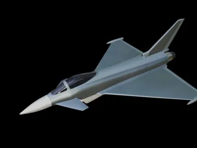 Modern Fighter Jet - Eurofighter Typhoon 3D print model