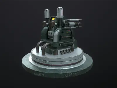 Machine Gun Free low-poly 3D model