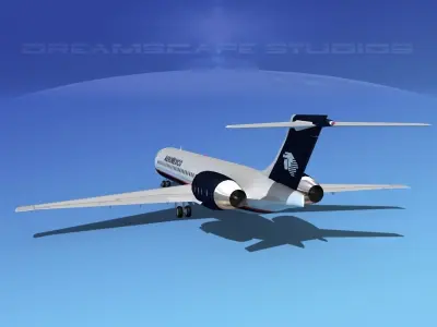 McDonnell Douglas MD-87 Aero Mexico 1 3D model