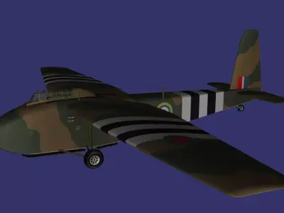 GAL 49 Hamilcar Free low-poly 3D model