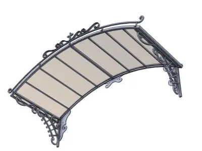 Church pergola 3D model