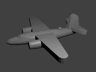 US B-26 Marauder Bomber Aircraft Free 3D print model