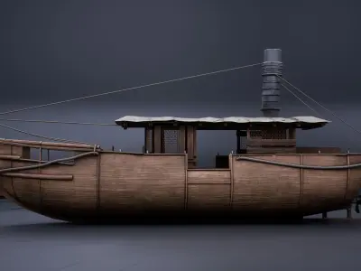 Jungle River Cruise Boat 3D model