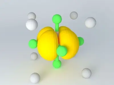 d xy orbital superimposed on an octahedral model Free 3D model