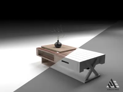 Coffee table 06- furniture Free low-poly 3D model