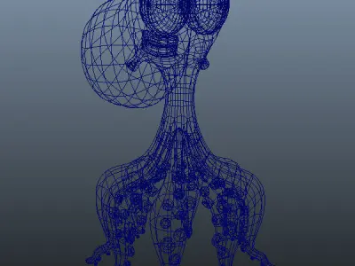 Octopus Cartoon 02 3D model