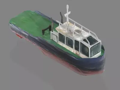 Tug boats  Low-poly 3D model