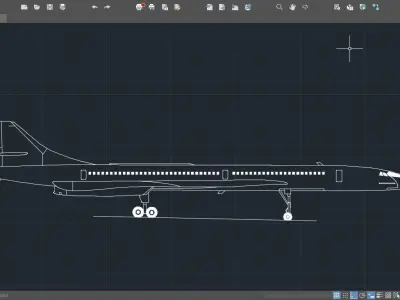 2D Concorde Aircraft 3D model