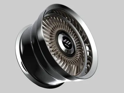 Work Carving 40 custom wheel 3D model