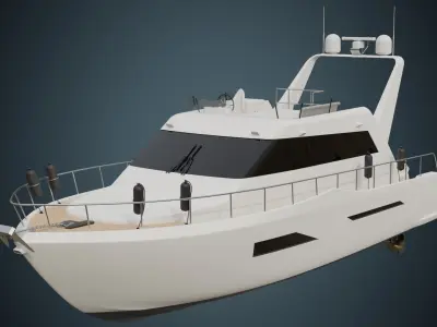 Motor Yacht 1A Low-poly 3D model