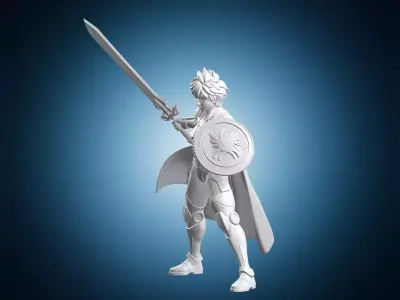 Aura Blade Master Statue 3D print model