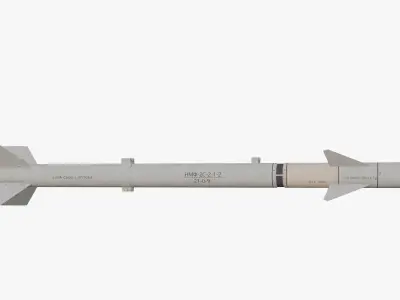 R3-S Soviet Air To Air Missile Game Ready Model PBR Low-poly 3D model