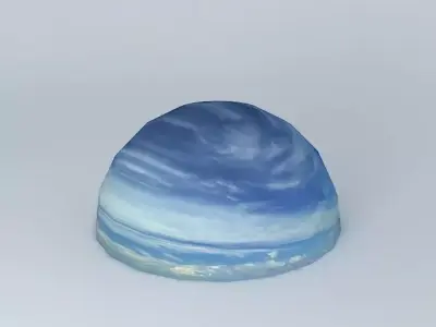 heaven globe with clouds Free 3D model