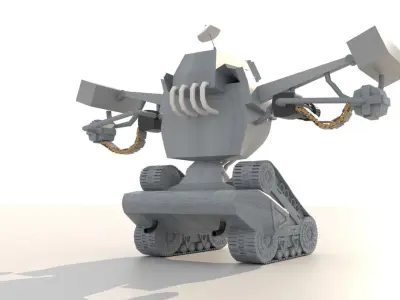 Sci-Fi Mecha Robotank Armored Military Vehicle 3D model