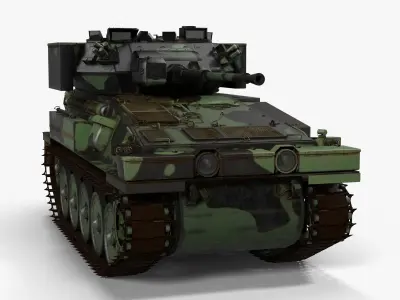 FV107 Scimitar Low-poly 3D model