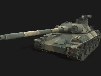 Tank AMX-30B Low-poly 3D model