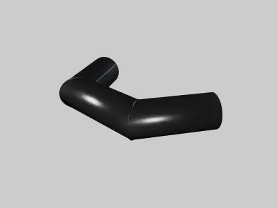 Segment plastic pipe 3D model