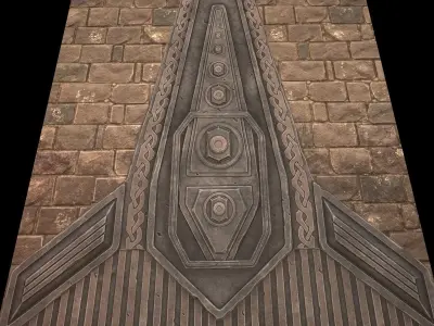 celtic wall Low-poly 3D model