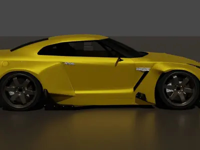 Nissan gtr r35 drift Free 3D model