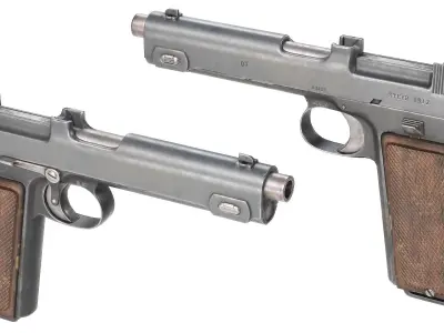 PBR  Steyr M1912 Low-poly 3D model